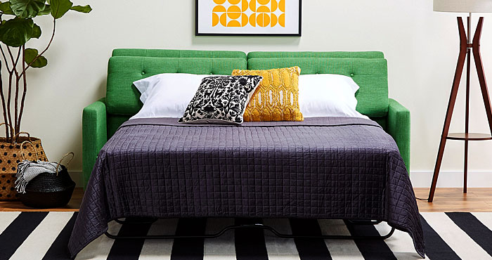 Transform your room into a stylish futon sofa bed.