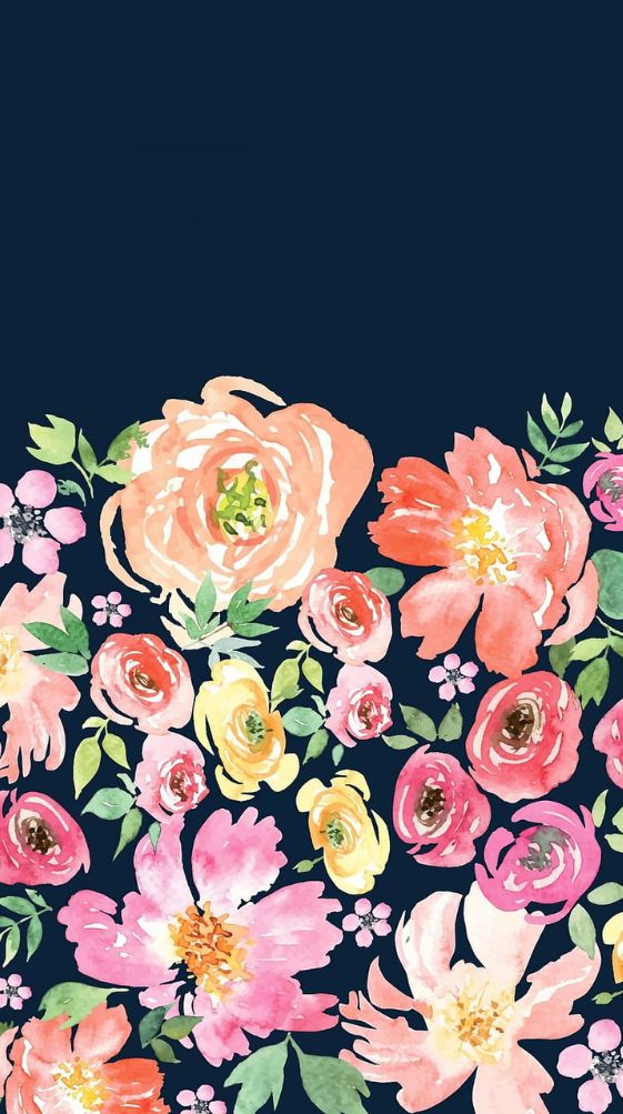 Flower Painting Floral Iphone Wallpaper