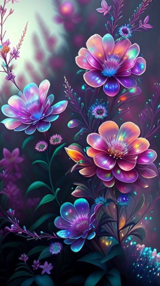 Floral Artwork IPhone Wallpaper HD